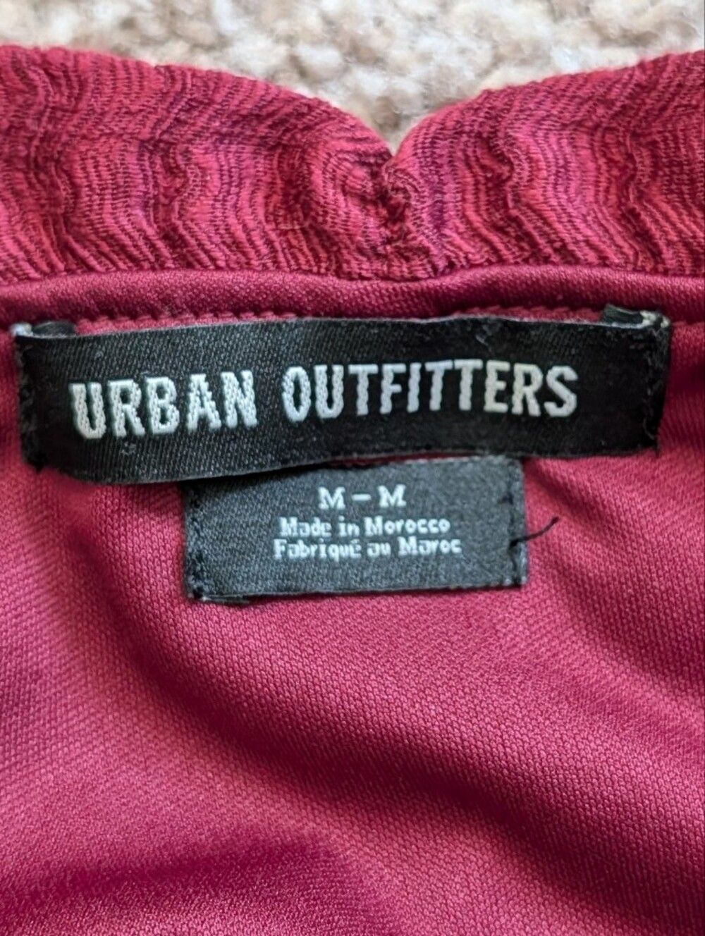 Urban Outfitters Womens Burgundy Red Cropped Ruffled Fairy Mini Skirt Medium - Picture 7 of 12